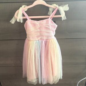 Pastel Rainbow Tulle Party Dress 12-18 Months